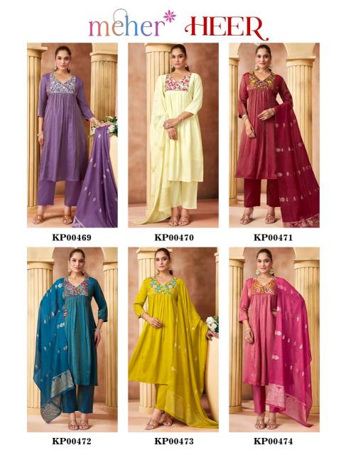 Meher heer 3pcs designer kurtis wholesaler